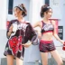 Áo tắm nữ thể thao bikini ba mảnh bikini nhỏ ngực bảo thủ che bụng Hàn Quốc suối nước nóng nhỏ nước hoa áo bơi 2 mảnh kín đáo Bộ đồ bơi hai mảnh