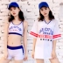Áo tắm nữ thể thao bikini ba mảnh bikini nhỏ ngực bảo thủ che bụng Hàn Quốc suối nước nóng nhỏ nước hoa áo bơi 2 mảnh kín đáo Bộ đồ bơi hai mảnh