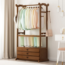 Simple clothes hat rack Non-solid wood bedroom hanging clothes hanger wardrobe simple modern and versatile home floor clothes disposal