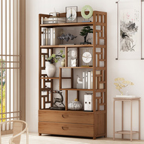 Bogu shelf solid wood Chinese style dobao Pavilion antique tea rack antique red wine rack display cabinet simple bookshelf shelf