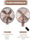 Antique-Style Metal Wall Fan Commercial Use 16inch 18inch Wall-Mounted Restaurant Cafe Industrial Oscillating High Airflow Electric Fan
