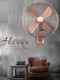 Retro Wall Fan Household Metal Wall-Mounted Remote Control Shaking Head Restaurant Kitchen Large Air Volume Antique Wall-Mounted Electric Fan