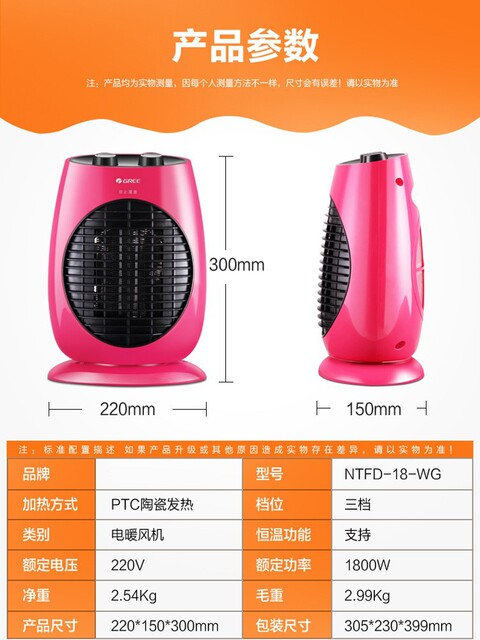 Gree Electric Heater for Home Use, Small Desktop Heating Stove, Waterproof Electric Heater for Bathroom, Desktop Radiator, Fast Heating