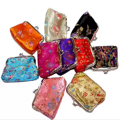 Chinese characteristics buckle coin purse Silk coin bag Foreign affairs abroad retro small gift Chinese Yunjin small wallet
