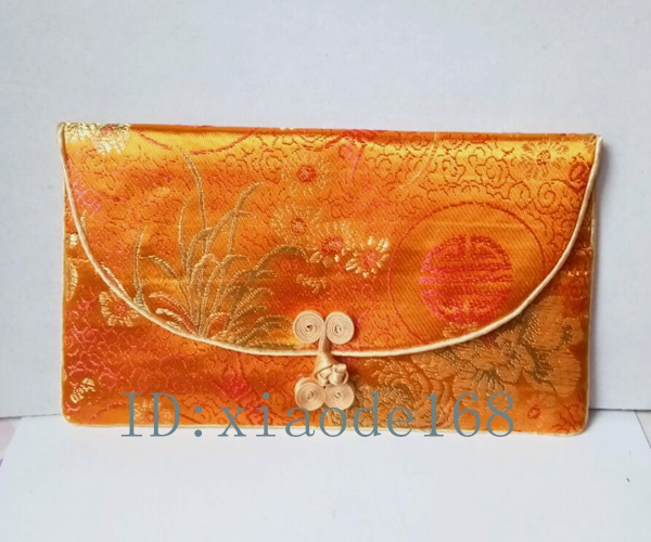 Trung Quốc phong cách du lịch Tô Châu lưu niệm siêu ba mảnh ví giấy Yunjin đặt bộ trang sức túi tiền xu ví đặc biệt ví nam đẹp