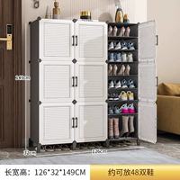 [Магнитная дверь ★ с ножками шкафа] Утолщенные 3 ряда и 8 слоев (пыленепроницаемый ★ шкаф для обуви большой вместимости)