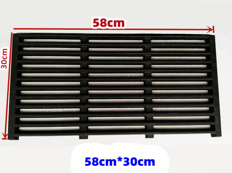 Grate cast iron plate 58cm * 30cm Grill Pig Furnace Plate Raw Cast Iron Furnace Plate Commercial Cookware Accessories