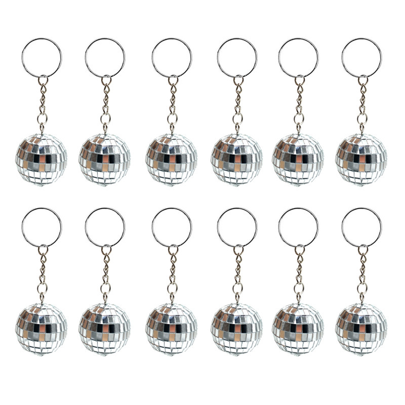 Mirror Ball Keychain Keyring Laser Ball Pendant Disco Disco Keychain Pendant 2025 Decoration