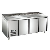 Owari double-door pizza cabinet refrigeration and freezing console commercial single-door salad cabinet three-door dessert Workbench
