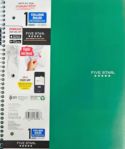 Fivestar 06206 American A Обменная ноутбука 8,5x11 дюйм