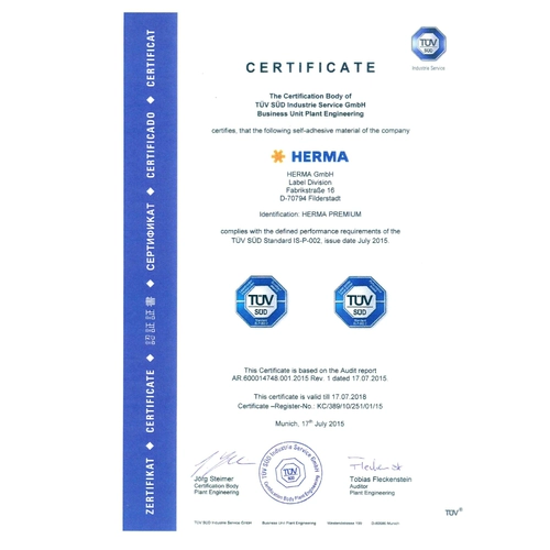 HERMA 4676- 豪 4 4 6 A4-100 ПЕЧАТА