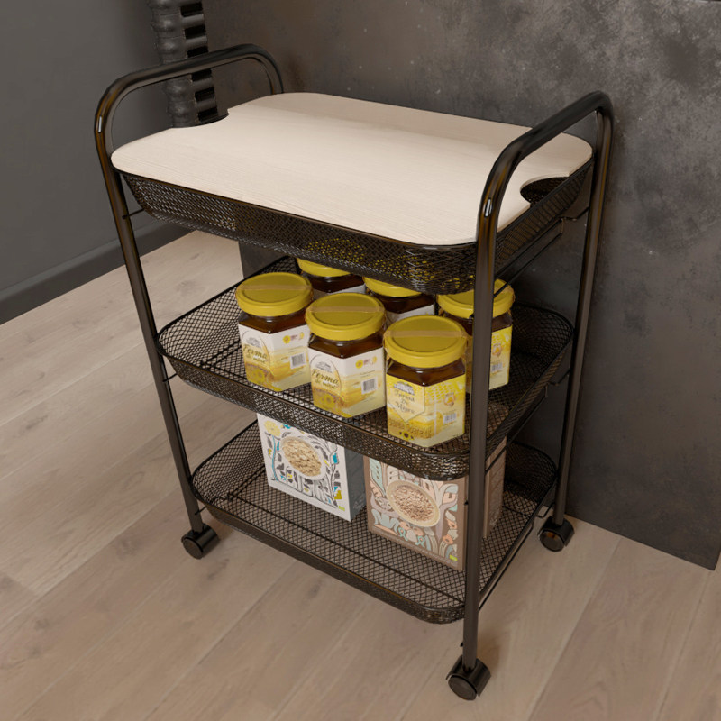 Kitchen shelving floor multilayer snacks small cart Removable Vegetable basket containing shelf Vegetable Shelf Shelving Shelf