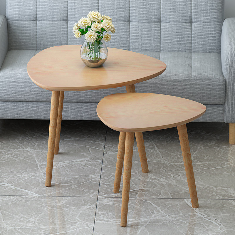Tea table minimalist modern mini small round table edge a few sofa side cabinets corner a few headboard tables Easy Nordic wind