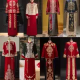 Традиционный свадебный наряд Сюхэ, свадебное платье, китайский стиль, дракон и феникс