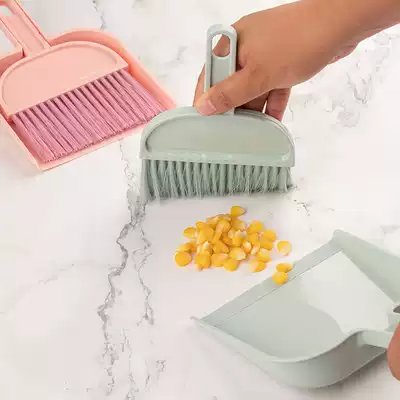 Pet mini desktop broom dustpan set Broom small broom fan Household children's brush Broom cleaning brush