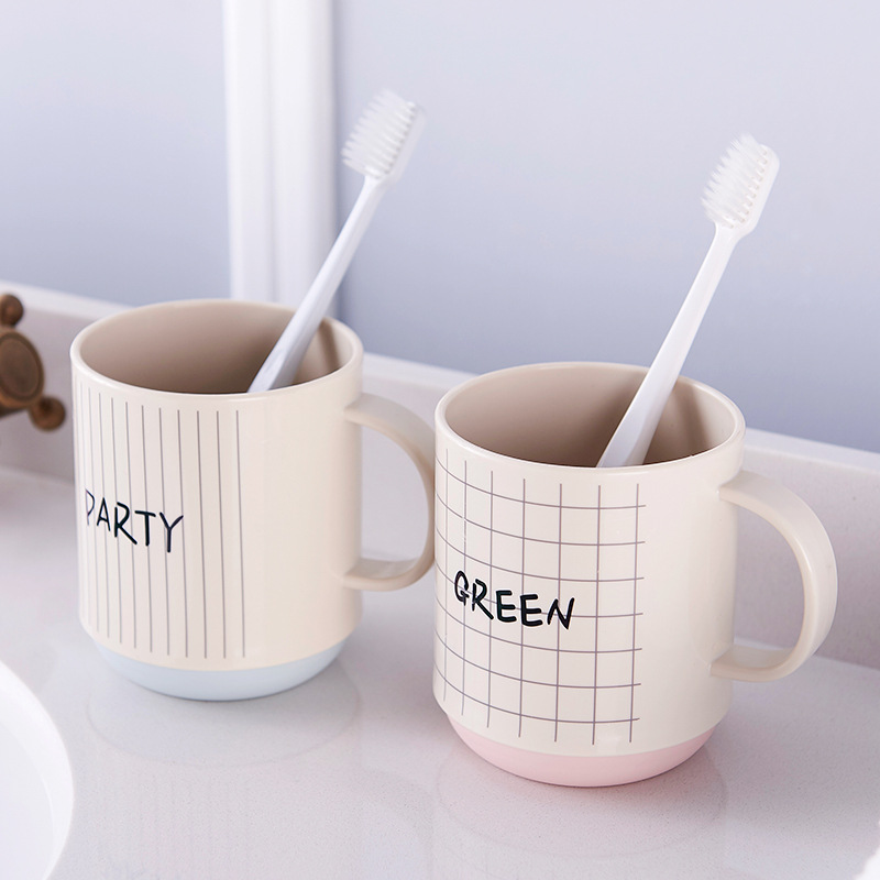 Creative Tooth Cylinder Cup Suit Thicken Couple Wash Cup Round Mouthwatering Cups Toothbrush Cups Water Mug Cups Brushed Cups