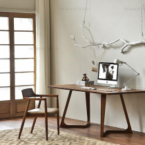 Nordic solid wood desk conference table simple long table negotiation table creative long table dining table and chairs home coffee table