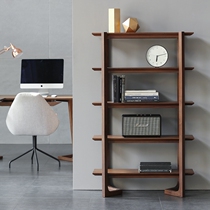 Nordic solid wood bookshelf simple modern creative multi-layer floor storage rack office partition display cabinet combination