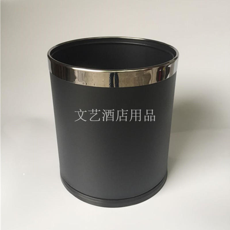 Double-storey stylish hotel room trash can KTV flame retardant coverless office to collect European-style household trash cans