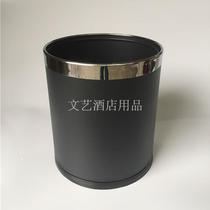 Double-layer fashion hotel room trash can KTV flame retardant without cover Office storage European household garbage can bucket