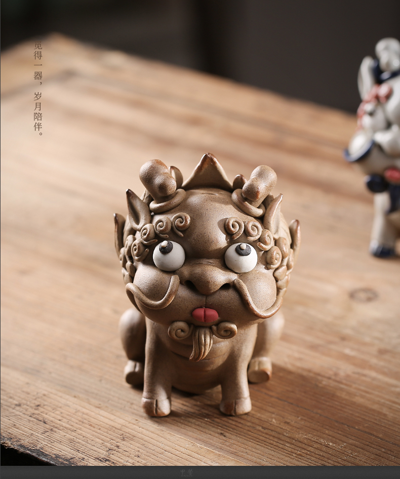 Furnishing articles pet boutique JiaXin ceramic checking tea to keep playing fun lucky the mythical wild animal and joss stick to do head of Furnishing articles