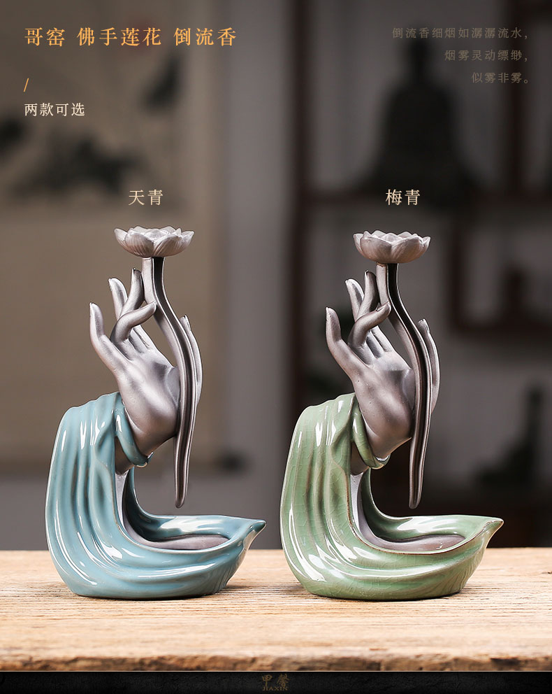 JiaXin violet arenaceous back censer guanyin bergamot ta household indoor antique aromatherapy head of creative furnishing articles