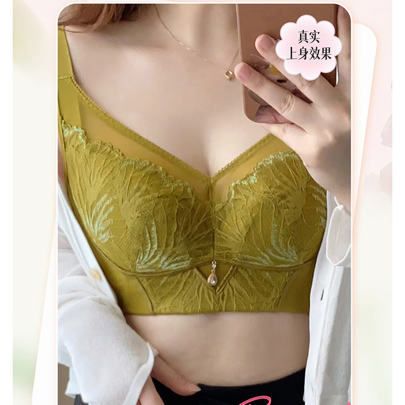 Shaping Bra 7080 with Perfume, Cde Cup, Thin Cotton, Large Cup, Minimizes Large Bust, 5-Row Hook Closure, Gathers Side Breast