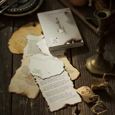 Retro nostalgic literary and creative alien imitation fire postcard foreign writing greeting card card photo props 30