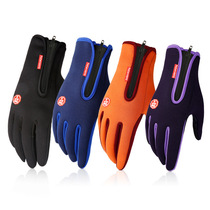 Outdoor waterproof touch screen gloves Mens windproof riding womens full finger sports winter warm fleece ski student gloves