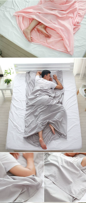 Du lịch khách sạn qua túi ngủ bẩn khách sạn người lớn ngủ du lịch đơn đôi di động chống bẩn giường bông đơn giản