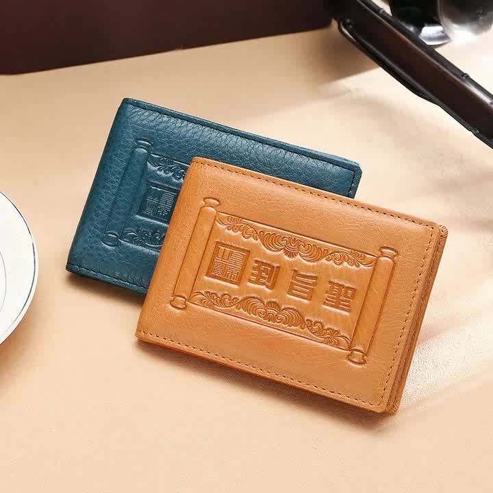 Saint to imprint genuine leather male driver's license personality double loose-leaf travel document protective sleeve fashion head layer cow leather
