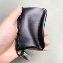 Mini genuine leather car key bag men personality creative lambskin multifunction zipped car universal key cover