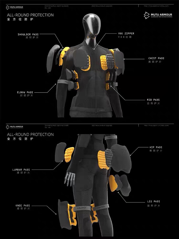 MUTU Wood Professional Ski Extreme Sports protection with 23-24 adults wearing protective kneecap and hip protection against fall-Taobao