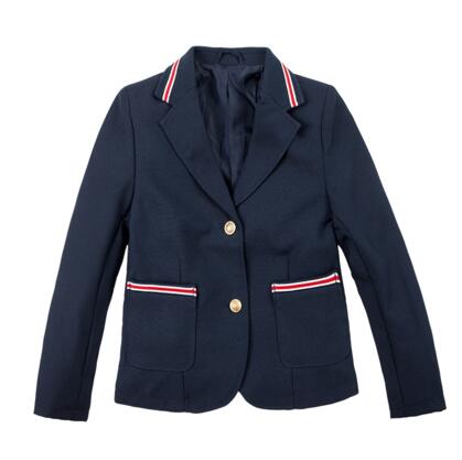 Suit Eaton Guidschool Trường Boys and Girls mùa xuân nhỏ trẻ em Tây Tạng Cyan Anh Cao đẳng Gió Suit Coat 13Z103.