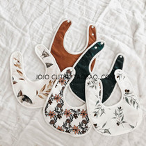Ins hot new 2021 spring and summer new piper male and female baby infant pure cotton soft printed saliva towel bib