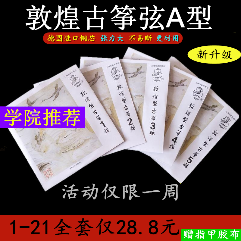 Guzheng Strings Germany Imported Steel Core Standard 163 cm Guzheng Strings Universal 1-21 Full set of Dunhuang