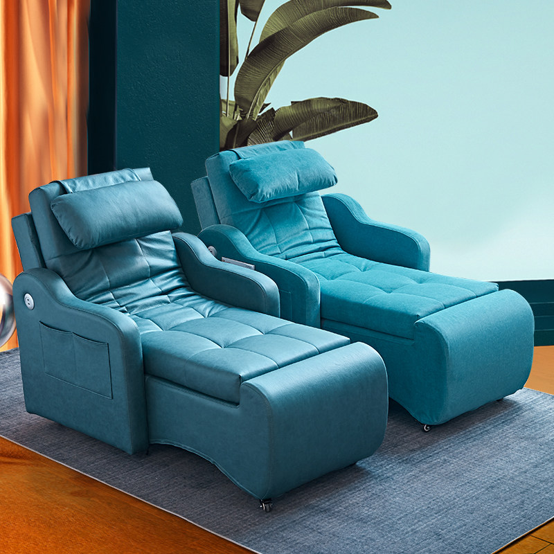 Electric lift technology velvet lazy sofa small apartment elderly single club leisure massage function chaise longue