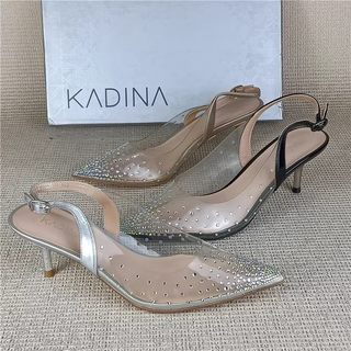 卡迪娜专柜正品撤柜断码处理真皮女鞋时尚百搭尖头包头凉鞋女单鞋