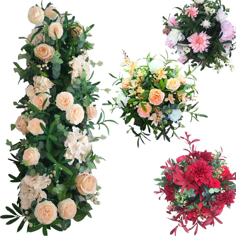 2021 new wedding flower art lover grass flower art wedding T stage stage road introduction flower welcome window arrangement flower art