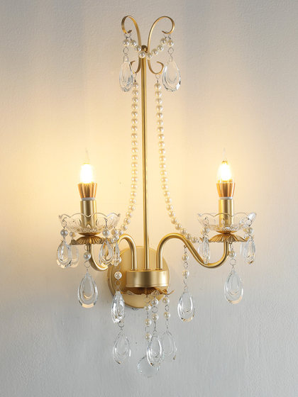 French-Style Bedside Wall Lamp 2026 New Model American Retro Bedroom Study Lamp Light Luxury High-End Living Room Corridor Wall Lamp