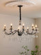 Black High-End Crystal Chandelier, French Luxury Living Room Lamp, Retro Bar Restaurant Chandelier, 2026 New Bedroom Lamp