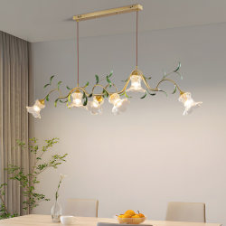 Light Luxury French Restaurant Lamp 2026 New Model High-End American Retro Bar Dining Room Table Long Pendant Lamp