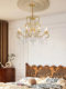 French-Style Golden High-End Bedroom Chandelier 2026 New Model Dining Room Study Crystal Chandelier American Retro Living Room Lamp