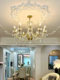 High-End American-Style Chandelier for Duplex Houses, Villas, Loft Apartments, Open-Plan Large Living Room Lights, Dining Room French-Style Crystal Bedroom Lights