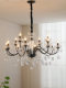Black High-End Crystal Chandelier, French Luxury Living Room Lamp, Retro Bar Restaurant Chandelier, 2026 New Bedroom Lamp
