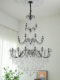 French-Style Vintage Chandelier, Black High-End Villa Living Room Egyptian Crystal Lamp, Bar Counter, Restaurant, Hotel Lobby Chandelier