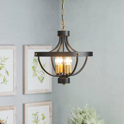 French-Style Black High-End Bedroom Chandelier 2026 New Model American Retro Hallway Entrance Cloakroom Dining Room Chandelier
