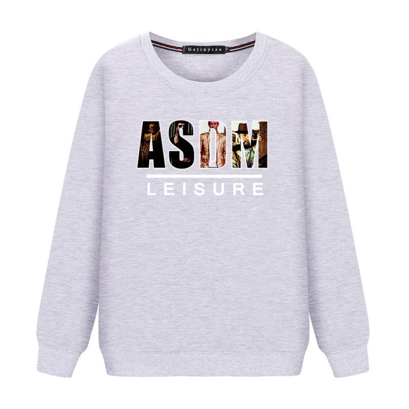 [Có thể tùy chỉnh] áo len dày mùa xuân và mùa thu nam cộng với phân bón XL lỏng áo trùm đầu cotton dài tay chất béo quần ngắn
