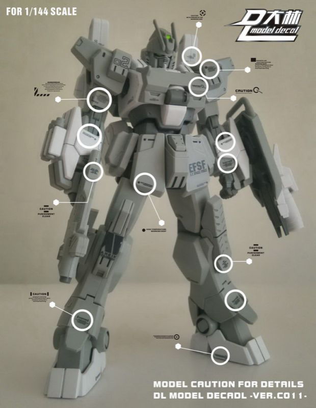 Dalin Water Sticker MG 1/100 Mô hình lắp ráp Hệ thống cảnh báo chung Logo Logo Sticker đặc biệt - Gundam / Mech Model / Robot / Transformers mô hình gundam khổng lồ	