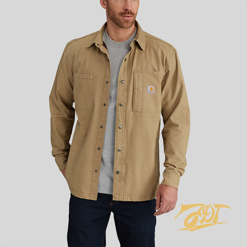 Carhartt Rugged Flex 102851 Mainline Workwear Canvas Fleece-Lined Long Sleeve Shirt Jacket Carhartt Rugged Flex 102851 Mainline Workwear Canvas Fleece-Lined Long Sleeve Shirt Jacket